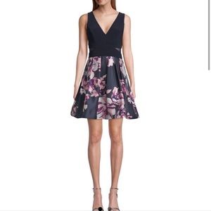Xscape Fit-&-Flare Floral Dress